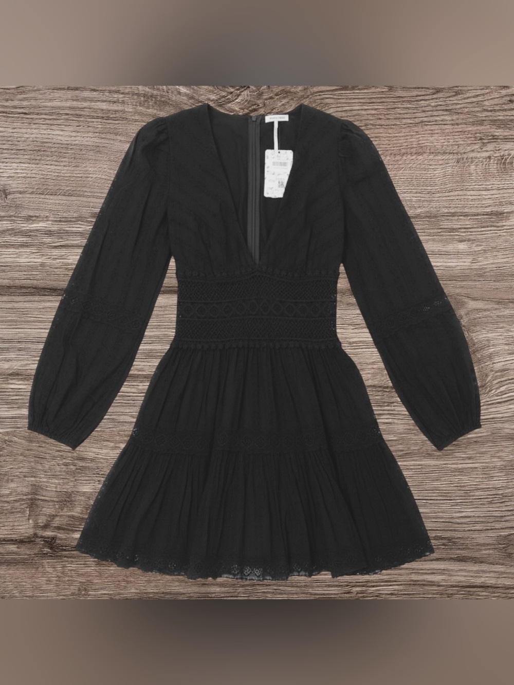 Free People "The Delightful" Tiered Lace Mini Dress